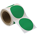[NBC100G] NBC100G - rotolo da 300 cerchi adesivi col.VERDE diametro mm 100 spess.mm 0,20