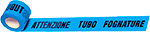 [NS711] NS711 - Rotolo nastro PE azzurro TUBO FOGNAT mt 200