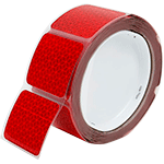 [NSR7076R] NSR7076R - nastro autoadesivo altissima rifrengenza per telonati ROSSO