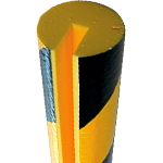 [PGE420] PGE420 - Paracolpi tipo B per bordi m 1 giallo nero