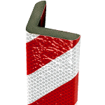 [PGE727RW] PGE727RW - Paracolpi tipo H+ mt. 1 rosso/bianco RIFRANGENTE