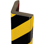 [PGE727YN] PGE727YN - Paracolpi tipo H+ mt. 1 giallo/nero  RIFRANGENTE