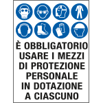 [PO5015] PO5015 - cartello in Polionda Obblighi multisimboli
