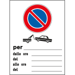 [PO5034] PO5034 - cartello in Polionda divieto di sosta rimozione forzata
