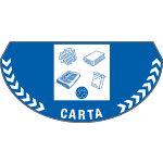 [PP700] PP700 - bollo mezzaluna fondo blu per rifiuti di carta