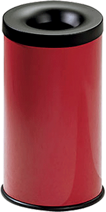 [PSR542R] PSR542R - Cestino gettacarte autoestinguente rosso capacita' lt. 75
