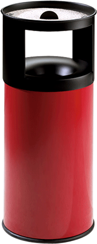 [PSR574R] PSR574R - Posacenere gettacarte autoestinguente rosso capacita' lt. 75