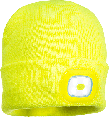 [PWT029Y] PWT029Y - berretto c/lampada frontale a led giallo