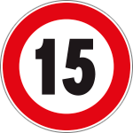 [R96015] R96015 - Disco adesivo rifrangente  H.I.limite velocità  15Km