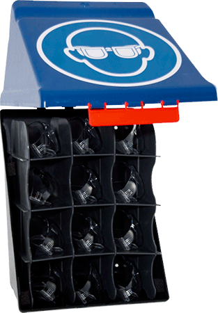 [SBB31] SBB31 - Custodia per 12 paia di occhiali coperchio ABS colore blu