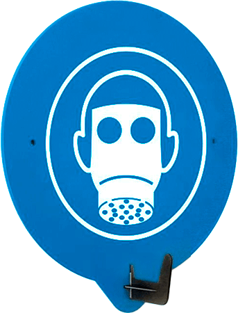 [SBP20R] SBP20R - Gancio a parete per DPI con simbolo MASCHERA