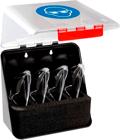 [SBT23] SBT23 - Custodia per 4 paia occhiali coperchio in ABS trasparente