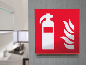 [SECET11A] SECET11A - segnale vetro CRYSTAL monofacciale Estintore EN ISO 7010