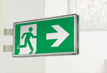 [SEME715102BN] SEME715102BN - segnaletica all.Metal bifacciale uscita ds EN ISO 7010