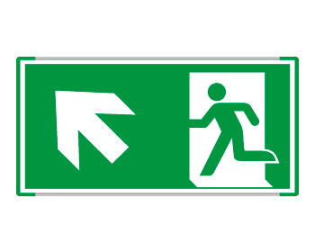 [SEME715105MC] SEME715105MC - Segnale all.Metal monofacc.profilo VERDE Uscita emergenza EN ISO 7010