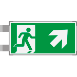 [SEME715106BN] SEME715106BN - segnaletica all.Metal bifacciale uscita NORD EST EN ISO 7010