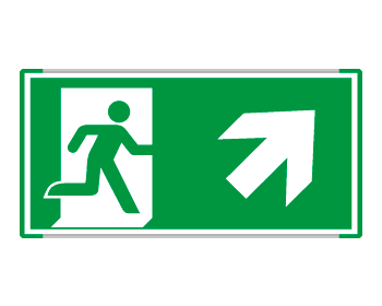 [SEME715106MC] SEME715106MC - Segnale all.Metal monofacc.profilo VERDE Uscita emergenza EN ISO 7010