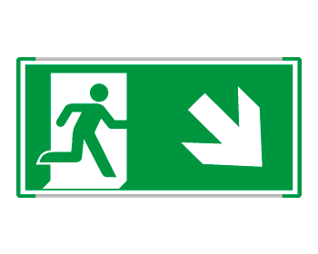 [SEME715108MC] SEME715108MC - Segnale all.Metal monofacc.profilo VERDE Uscita emergenza EN ISO 7010