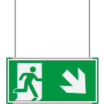[SEME715108SNC] SEME715108SNC - Segnale all. Metal VERDE sospesa Uscita emergenza SE EN ISO 7010