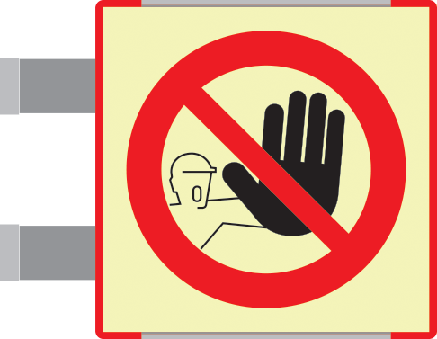 [SEML1312BAC] SEML1312BAC - targa all.Metal prof.ROSSO bifacciale luminescente VIETATO L'ACCESSO