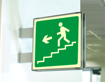 [SEML15161BG] SEML15161BG - segnale fotoluminescente in alluminio METAL bifacciale 210x210
