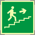 [SEML15162A] SEML15162A - segnale fotoluminescente in alluminio METAL monofacciale 150x150