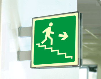 [SEML15163BA] SEML15163BA - segnale fotoluminescente in alluminio METAL bifacciale 150x150