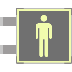 [SEML15642BA] SEML15642BA - segnale fotoluminescente in alluminio METAL bifacciale 150x150