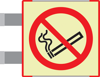 [SEMLE1301BAC] SEMLE1301BAC - segnaletica bifacciale fotoluminescente METAL Vietato fuamre ENISO7010