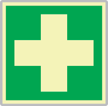 [SEMLE15101A] SEMLE15101A - targa monofacciale fotoluminescente METAL Pronto soccorso EN ISO 7010