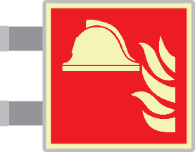 [SEMLE15111BG] SEMLE15111BG - targa bifacciale fotoluminescente METAL Presidio antincendio ENISO7010