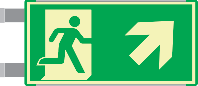[SEMLE715101BNC] SEMLE715101BNC - segnaletica all.Metal VERDE bifacciale luminescente EN ISO 7010