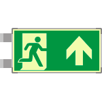 [SEMLE715103BN] SEMLE715103BN - Segnaletica all. Metal bifacciale luminesc.uscita emerg. EN ISO 7010