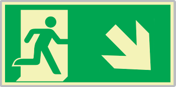 [SEMLE715108M] SEMLE715108M - Segnale all.Metal mono luminescente Uscita Emergenza SE EN ISO 7010