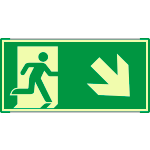 [SEMLE715108NC] SEMLE715108NC - Segnale all.Metal mono luminescente prof.VERDE Usc.Emerg. EN ISO 7010