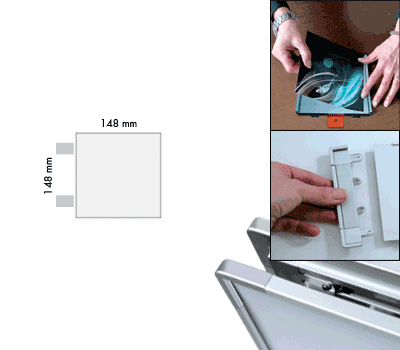 [SEMS1515BW] SEMS1515BW - segnale alluminio METALSIGN a bandiera bifacciale colore BIANCO