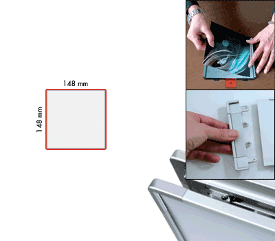 [SEMS1515R] SEMS1515R - cornice allum.monofacciale METALSIGN colore ROSSO