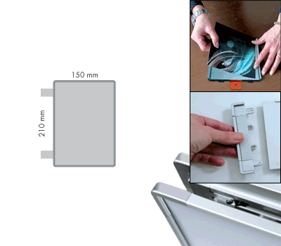 [SEMS2115B] SEMS2115B - segnale alluminio METALSIGN a bandiera bifacciale 148x210 neutro