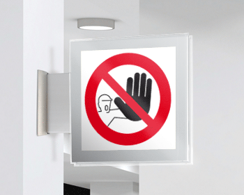 [SEP1312BW] SEP1312BW - targa Plexi bifacciale Divieto di accesso