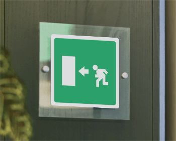 [SEP15154W] SEP15154W - segnale plexiglass PLEXI monofacciale 200x200 piu'simbolo