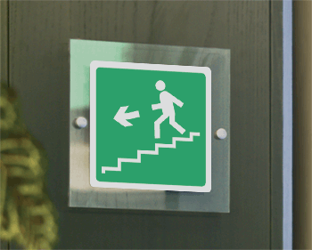 [SEP15161W] SEP15161W - segnale plexiglass PLEXI monofacciale 200x200 piu'simbolo