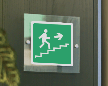 [SEP15162W] SEP15162W - segnale plexiglass PLEXI monofacciale 200x200 piu'simbolo