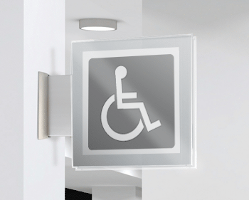 [SEP15653BW] SEP15653BW - targa Plexi bifacciale Toilette Disabile