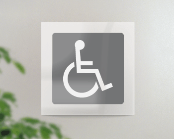 [SEP15653FW] SEP15653FW - targa PLexi monofacciale Toilette Disabili fissaggio invisibile