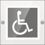 [SEP15653W] SEP15653W - targa PLexi monofacciale Disabile fissaggio a vite