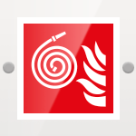 [SEPE15106W] SEPE15106W - segnale plexiglass PLEXI monofacciale 200x200 piu'simbolo