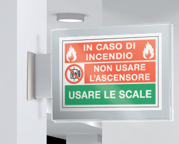 [SEPE160B] SEPE160B - targa Plexi bifacciale Non usare l'ascensore