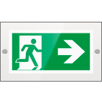 [SEPE715102R] SEPE715102R - targa PLexi monof.uscita di emergenza ds fissaggio a vite EN ISO 7010