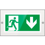 [SEPE715104R] SEPE715104R - targa PLexi monof.uscita emerg. indietro fissaggio a vite EN ISO 7010