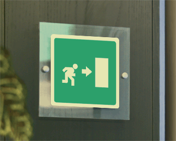 [SEPS15153W] SEPS15153W - Segnale plexiglass PLEXI monofacciale piu'simbolo fotoluminescente